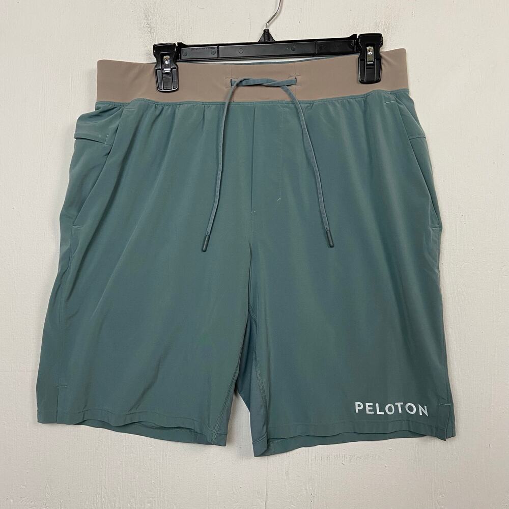 Lululemon T.H.E. Short Green Athletic Nulux Liner 9” Peloton Large Workout
